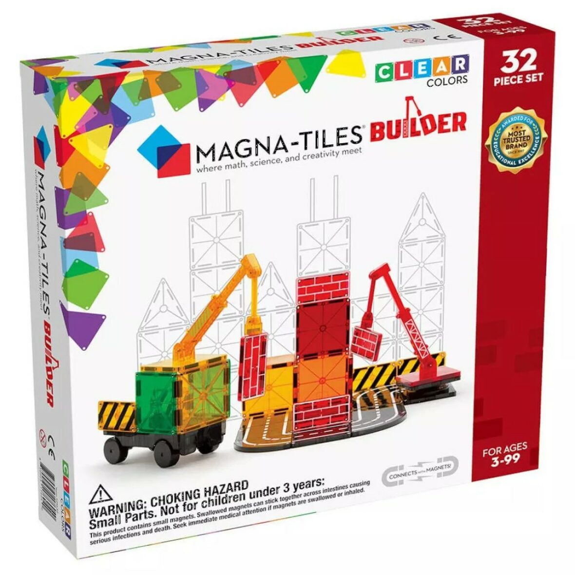 Magna-Tiles magnetická stavebnica Builder 32 dielov